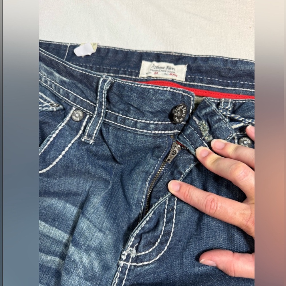 Antique Rivet Men's bootcut Blue Jeans size 34/30 NWT - Picture 7 of 12